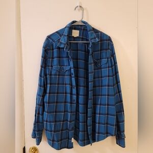 American Eagle Outfitters Blue Plaid Shirt
